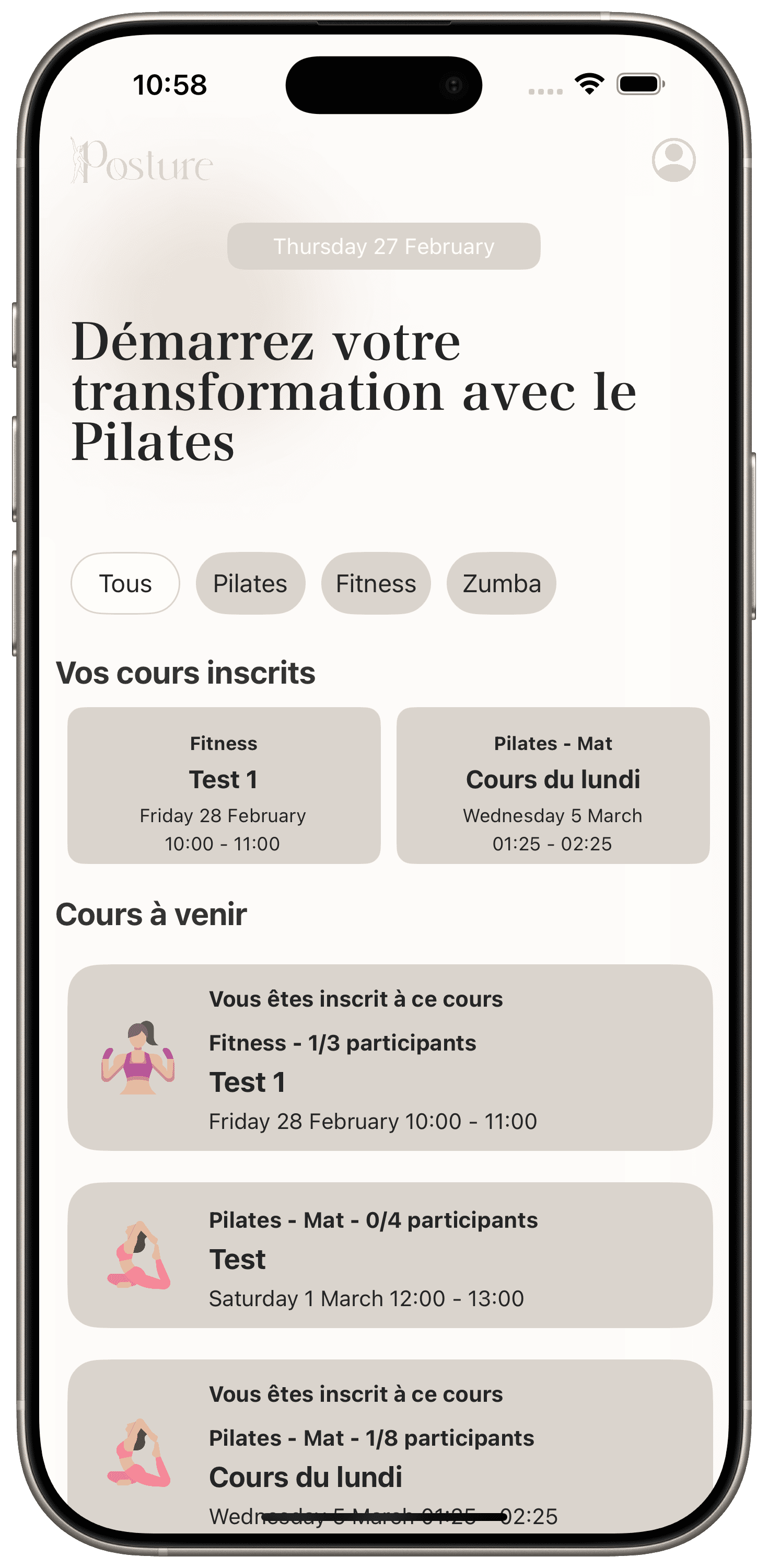 Application mobile